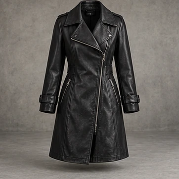 Black Nightshift Faux Leather Coat